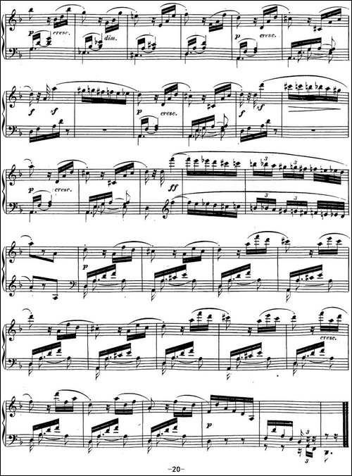 贝多芬钢琴奏鸣曲17 暴风雨 d小调 Op.31 No.2 D minor-钢琴谱