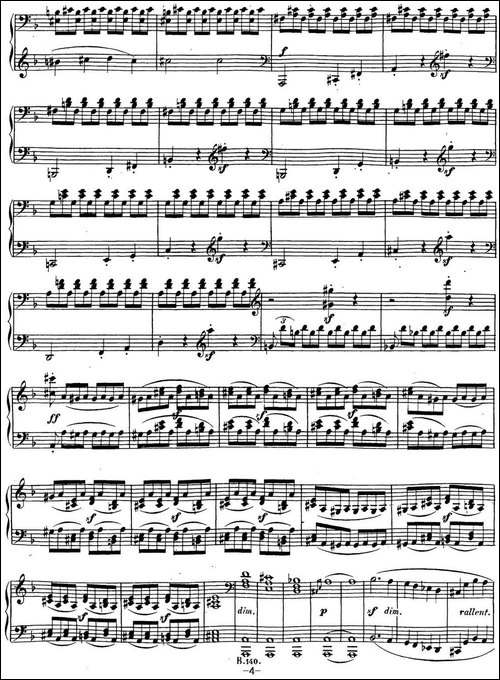 贝多芬钢琴奏鸣曲17 暴风雨 d小调 Op.31 No.2 D minor-钢琴谱
