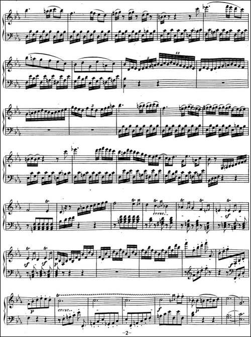 贝多芬钢琴奏鸣曲18 狩猎 降E大调 Op.31 No.3 E-flat major-钢琴谱