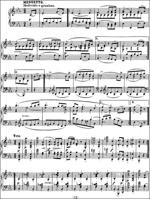 贝多芬钢琴奏鸣曲18 狩猎 降E大调 Op.31 No.3 E-flat major-钢琴谱