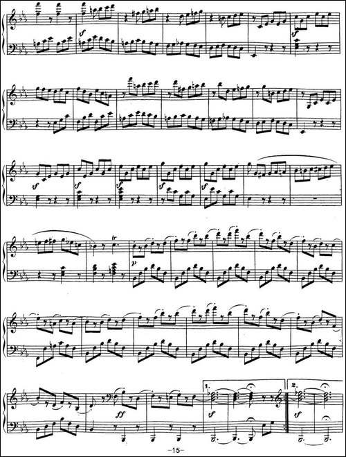 贝多芬钢琴奏鸣曲18 狩猎 降E大调 Op.31 No.3 E-flat major-钢琴谱