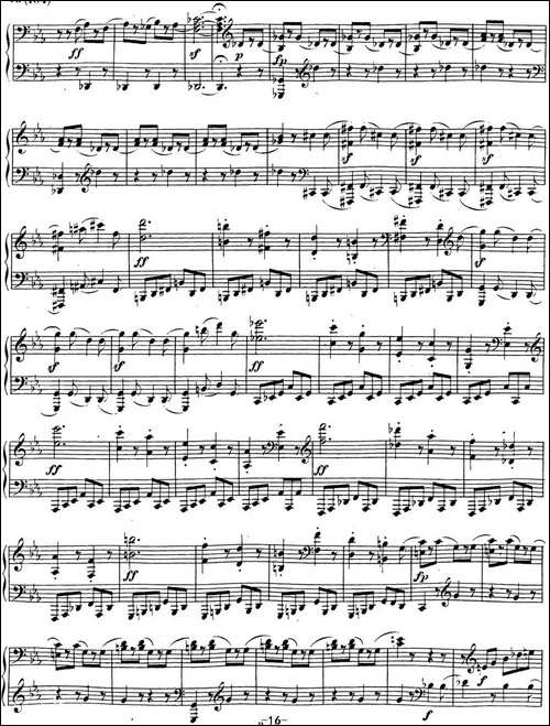 贝多芬钢琴奏鸣曲18 狩猎 降E大调 Op.31 No.3 E-flat major-钢琴谱