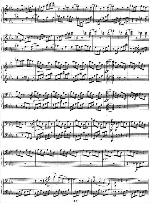 贝多芬钢琴奏鸣曲18 狩猎 降E大调 Op.31 No.3 E-flat major-钢琴谱