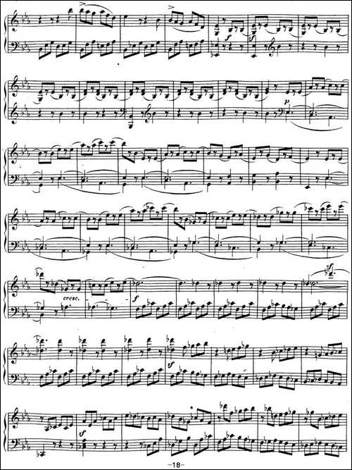 贝多芬钢琴奏鸣曲18 狩猎 降E大调 Op.31 No.3 E-flat major-钢琴谱