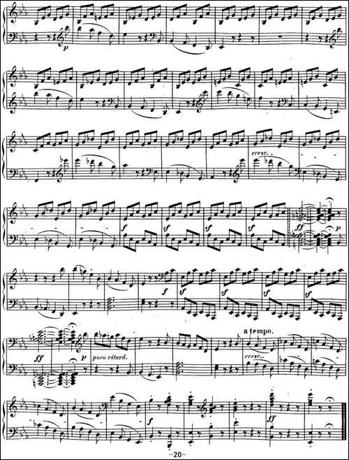 贝多芬钢琴奏鸣曲18 狩猎 降E大调 Op.31 No.3 E-flat major-钢琴谱