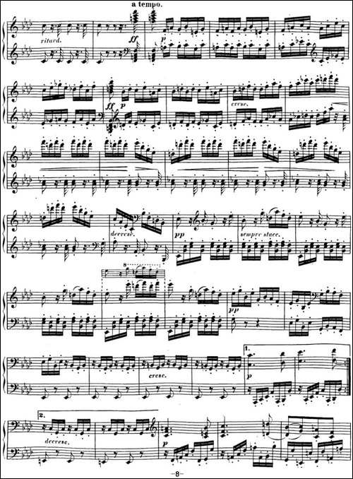 贝多芬钢琴奏鸣曲18 狩猎 降E大调 Op.31 No.3 E-flat major-钢琴谱