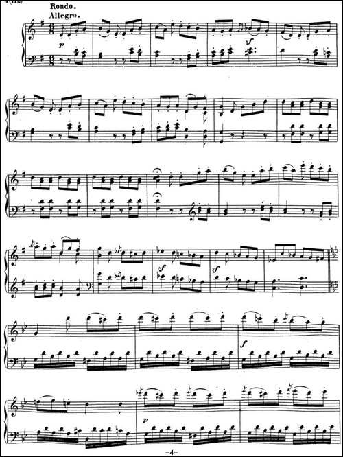 贝多芬钢琴奏鸣曲19 g小调 Op.49 No.1 G minor-钢琴谱