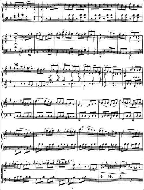 贝多芬钢琴奏鸣曲19 g小调 Op.49 No.1 G minor-钢琴谱