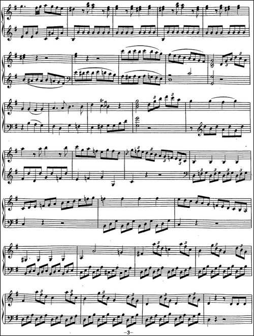 贝多芬钢琴奏鸣曲20 G大调 Op.49 No.2 G major-钢琴谱