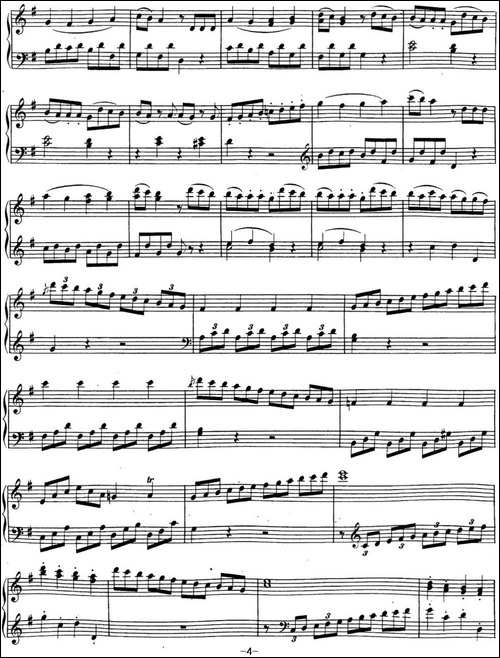 贝多芬钢琴奏鸣曲20 G大调 Op.49 No.2 G major-钢琴谱