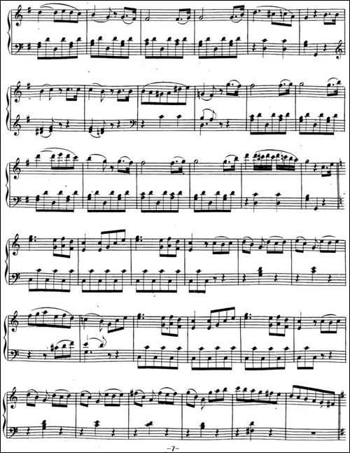 贝多芬钢琴奏鸣曲20 G大调 Op.49 No.2 G major-钢琴谱