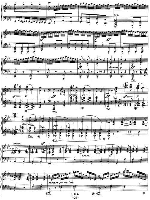 贝多芬钢琴奏鸣曲21 黎明-华尔斯坦 C大调 Op.53 C major-钢琴谱