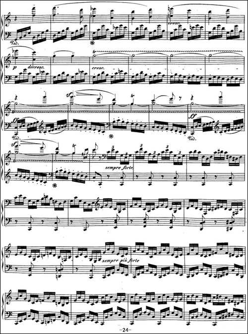 贝多芬钢琴奏鸣曲21 黎明-华尔斯坦 C大调 Op.53 C major-钢琴谱