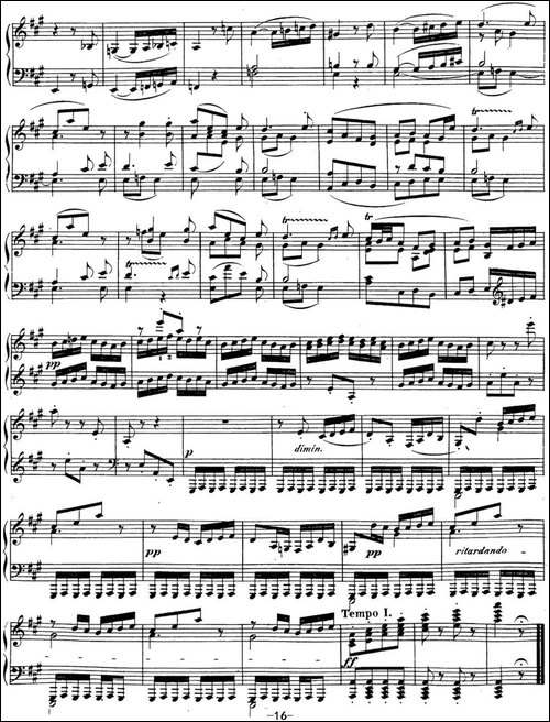 贝多芬钢琴奏鸣曲28 A大调 Op.101 A major-钢琴谱