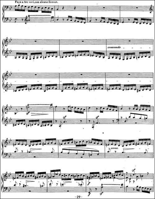 贝多芬钢琴奏鸣曲29 钢琴-锥子键琴降B大调 Op.106 B-flat major-钢琴谱