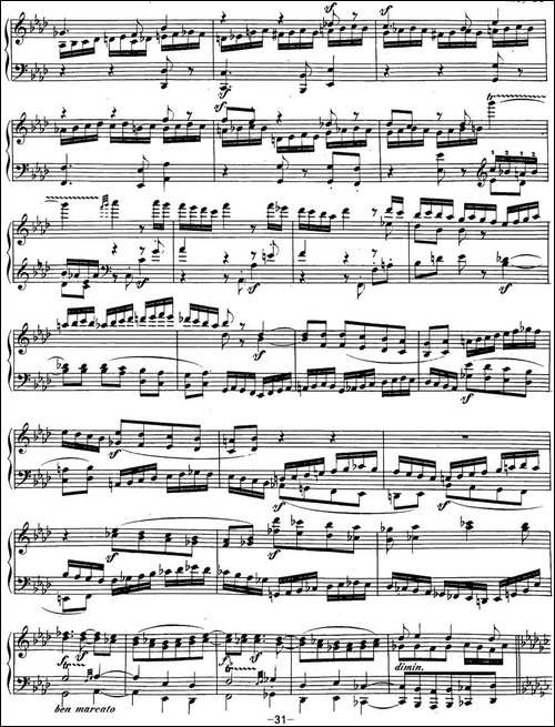贝多芬钢琴奏鸣曲29 钢琴-锥子键琴降B大调 Op.106 B-flat major-钢琴谱