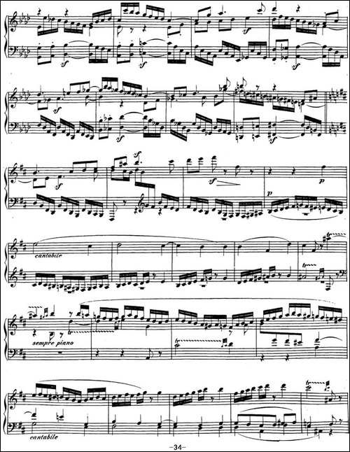 贝多芬钢琴奏鸣曲29 钢琴-锥子键琴降B大调 Op.106 B-flat major-钢琴谱