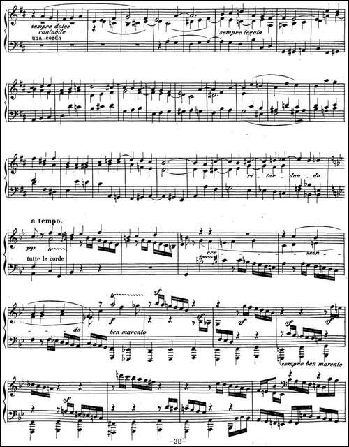 贝多芬钢琴奏鸣曲29 钢琴-锥子键琴降B大调 Op.106 B-flat major-钢琴谱