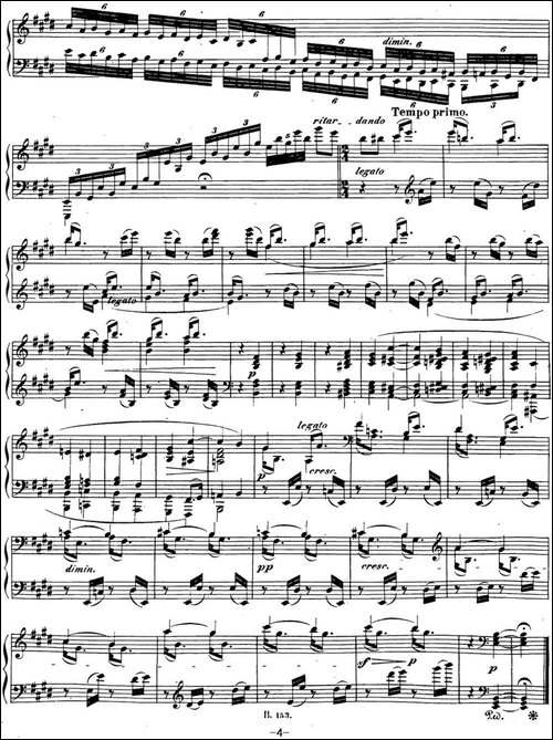 贝多芬钢琴奏鸣曲30 E大调 Op.109 E major-钢琴谱