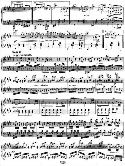 贝多芬钢琴奏鸣曲30 E大调 Op.109 E major-钢琴谱