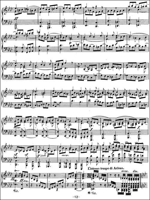 贝多芬钢琴奏鸣曲31 降A大调 Op.110 A-flat major-钢琴谱