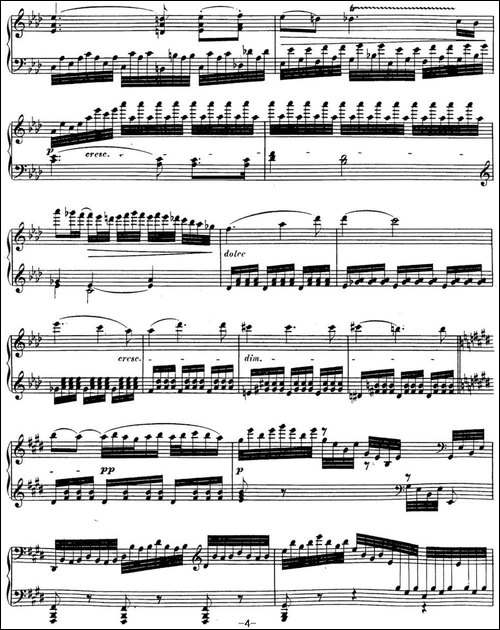 贝多芬钢琴奏鸣曲31 降A大调 Op.110 A-flat major-钢琴谱