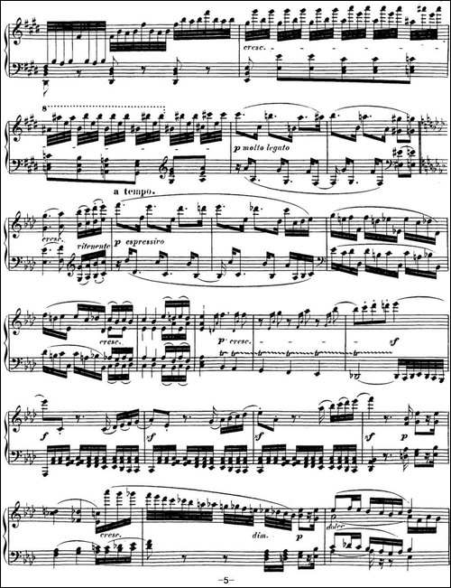 贝多芬钢琴奏鸣曲31 降A大调 Op.110 A-flat major-钢琴谱