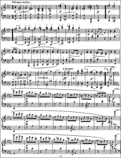 贝多芬钢琴奏鸣曲31 降A大调 Op.110 A-flat major-钢琴谱