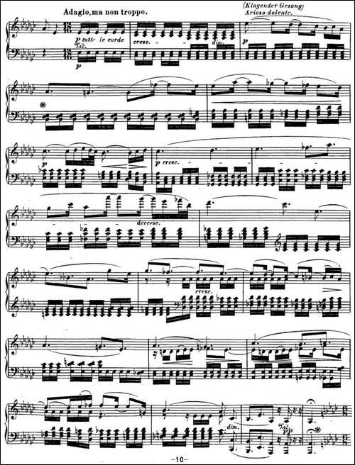 贝多芬钢琴奏鸣曲31 降A大调 Op.110 A-flat major-钢琴谱