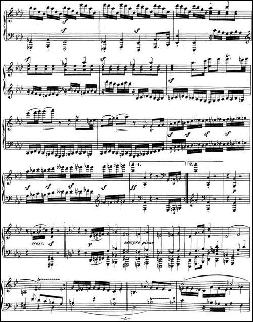 贝多芬钢琴奏鸣曲32 c小调 Op.111 C minor-钢琴谱