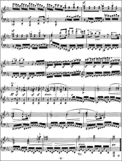 贝多芬钢琴奏鸣曲32 c小调 Op.111 C minor-钢琴谱