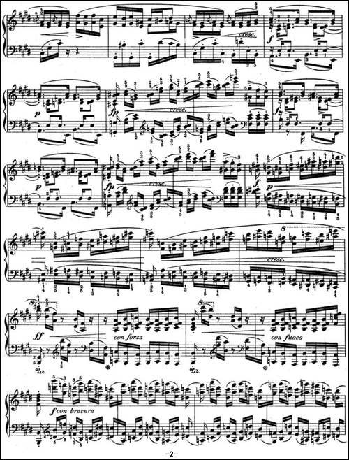 肖邦练习曲3 Op.10 No.3 离别 E大调 E major Tristesse-钢琴谱