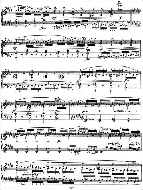肖邦练习曲4 Op.10 No.4 激流 升c小调 C minor Torrent-钢琴谱