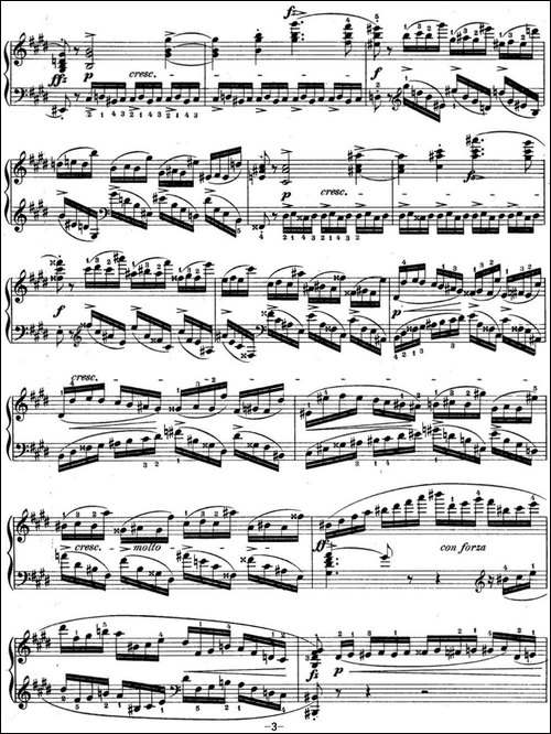 肖邦练习曲4 Op.10 No.4 激流 升c小调 C minor Torrent-钢琴谱