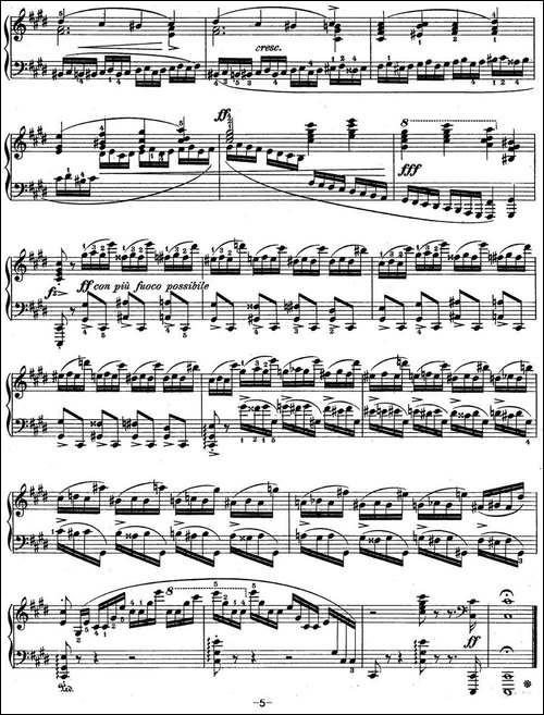 肖邦练习曲4 Op.10 No.4 激流 升c小调 C minor Torrent-钢琴谱