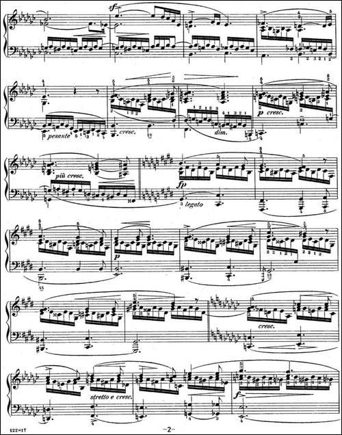 肖邦练习曲6 Op.10 No.6 降e小调 Eb minor-钢琴谱