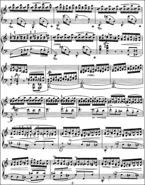 肖邦练习曲7 Op.10 No.7 C大调 C major-钢琴谱