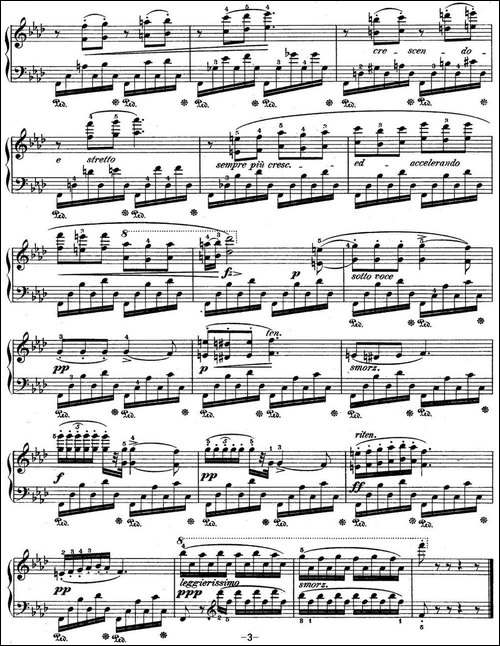 肖邦练习曲9 Op.10 No.9 f小调 F minor-钢琴谱
