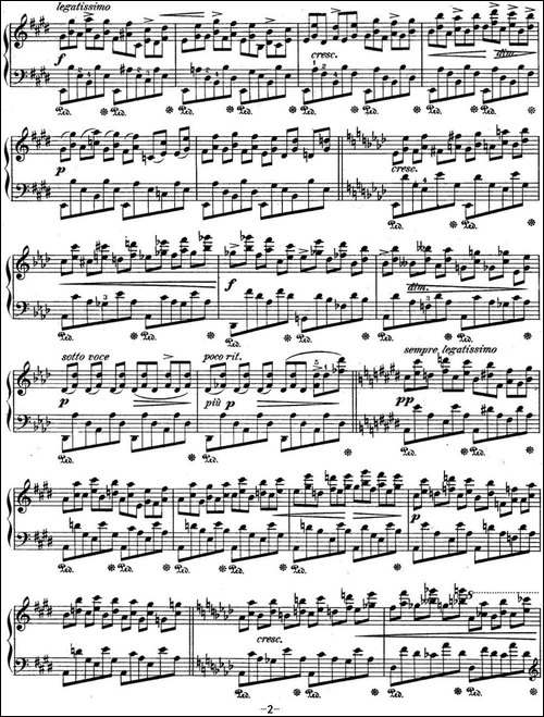 肖邦练习曲10 Op.10 No.10 降A大调 Ab major-钢琴谱