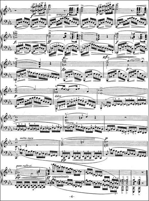 肖邦练习曲12 Op.10 No.12 革命 c小调 C minor Revolutionary-钢琴谱