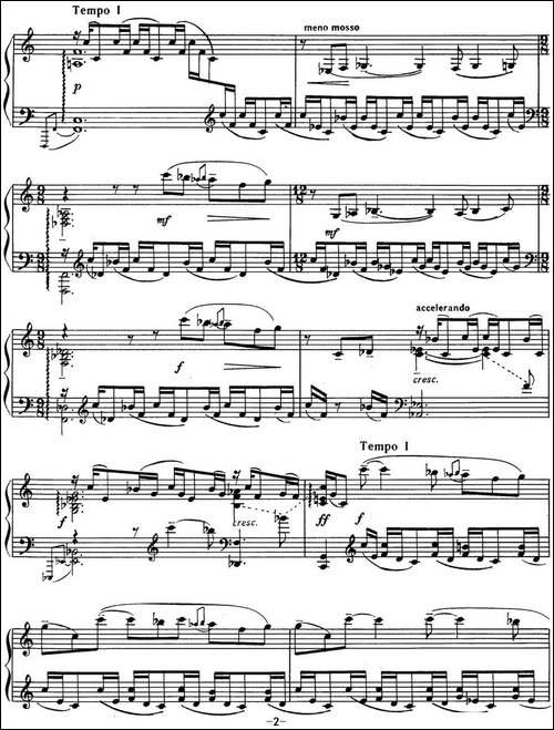 拉赫玛尼诺夫 音画练习曲2 Etudes tableaux Op.33 No.2-钢琴谱