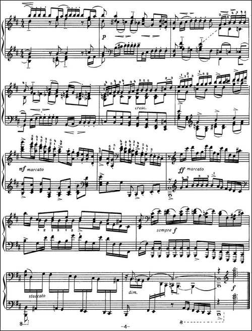 拉赫玛尼诺夫 音画练习曲12或13 Etudes tableaux Op.39 No.4-钢琴谱