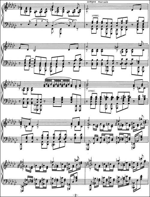 拉赫玛尼诺夫 音画练习曲13或14 Etudes tableaux Op.39 No.5-钢琴谱