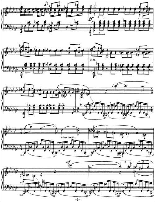 拉赫玛尼诺夫 音画练习曲13或14 Etudes tableaux Op.39 No.5-钢琴谱