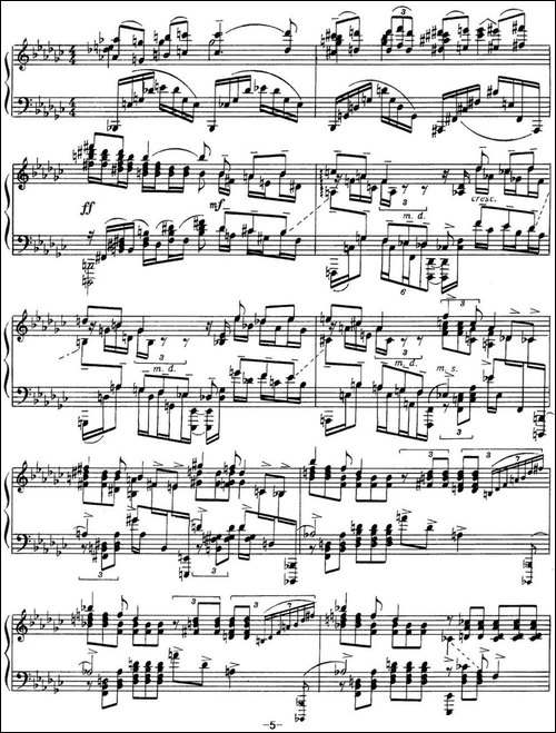 拉赫玛尼诺夫 音画练习曲13或14 Etudes tableaux Op.39 No.5-钢琴谱