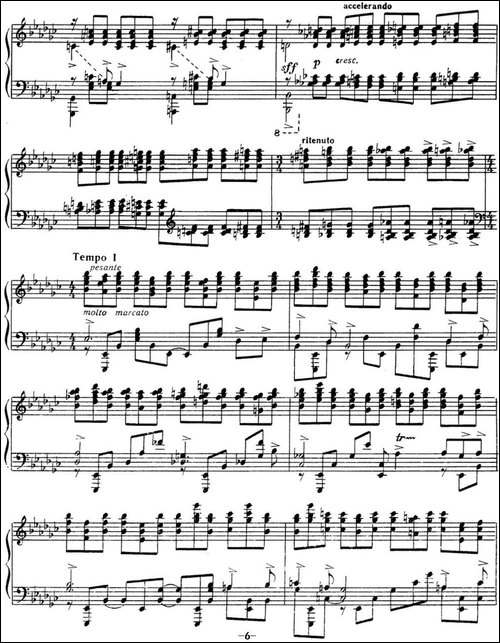 拉赫玛尼诺夫 音画练习曲13或14 Etudes tableaux Op.39 No.5-钢琴谱