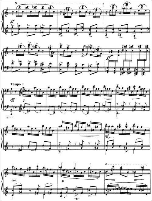 拉赫玛尼诺夫 音画练习曲14或15 Etudes tableaux Op.39 No.6-钢琴谱