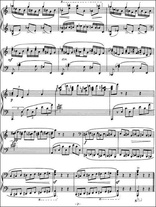 拉赫玛尼诺夫 音画练习曲14或15 Etudes tableaux Op.39 No.6-钢琴谱