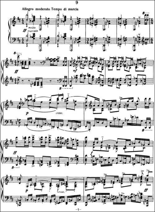 拉赫玛尼诺夫 音画练习曲17或18 Etudes tableaux Op.39 No.9-钢琴谱