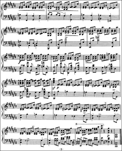 斯克里亚宾 钢琴练习曲 Op.8 No.1 Alexander Scriabin Etudes-钢琴谱